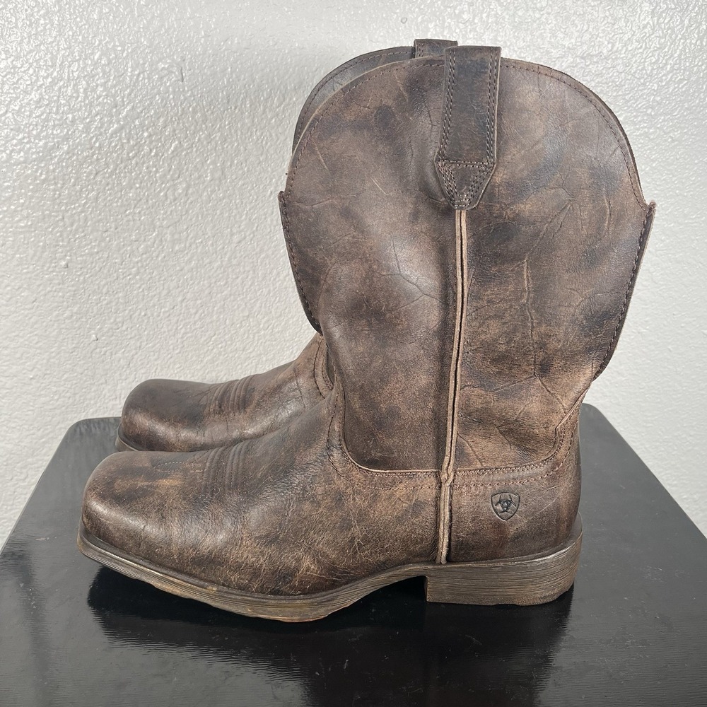 ARIAT Rambler Boots Mens Size 11 EE Earth Brown Square Toe Western Cowboy